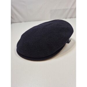 Kangol Hat Flat Cap Fitted Mens M Blue Wool 504 Felt Winter Casual Lined